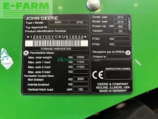 Cosechadora de Cereal - John Deere - 9700i prodrive 40 km/h