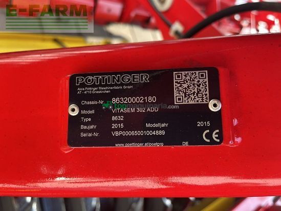 Sembradora - Pöttinger - vitasem 302 add