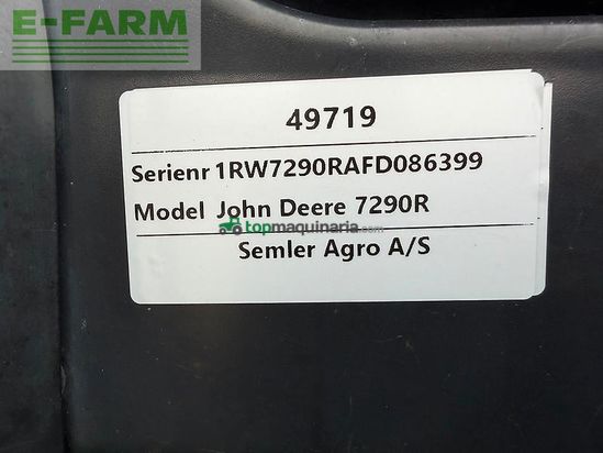 Tractor agrícola - John Deere - 7290r