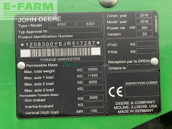 Cosechadora de Cereal - John Deere - 8300 my18