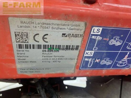 Esparcidor - Rauch - axis-h 30.2 emc+w isobus pro