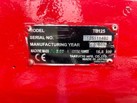 Mini excavadora Takeuchi TB 125