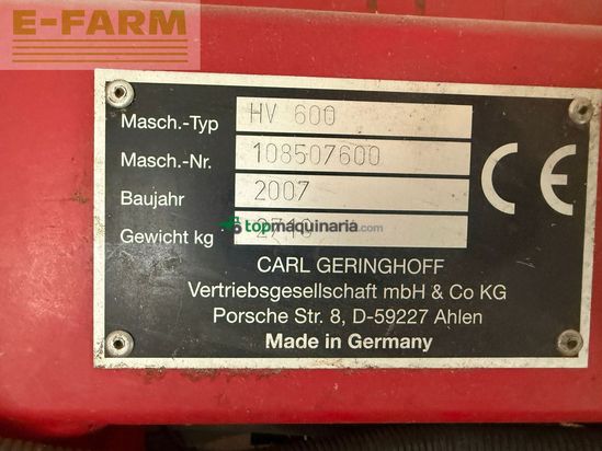 Cabezal - Geringhoff - hv 600