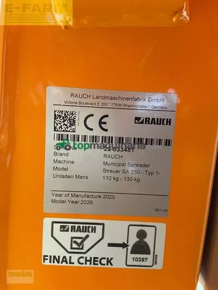 Tractor agrícola - Rauch - sa 250 salzstreuer