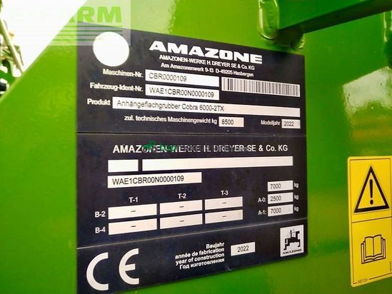Cultivador - Amazone - cobra 6000-2tx # messerwalze-neuwertig