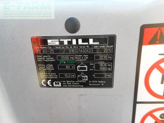 Elevadora - Still - still rx60-25 triplex + ss + zv ( batt. 6/2024 )