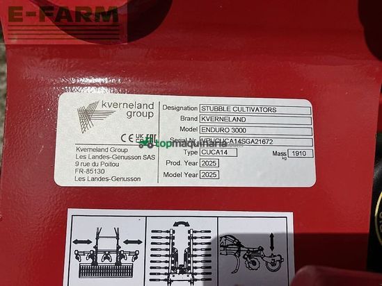 Cultivador - Kverneland - enduro 3000 triflex