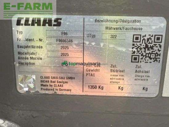 Cortacésped manual - Claas - disco 3200 frc move drd
