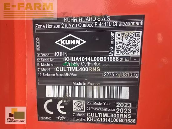 Cultivador - Kuhn - cultimer l 400 r ns