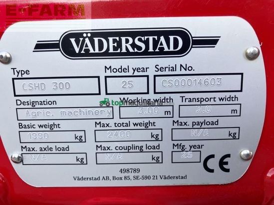 Cultivador - Väderstad - cultus 300 hd