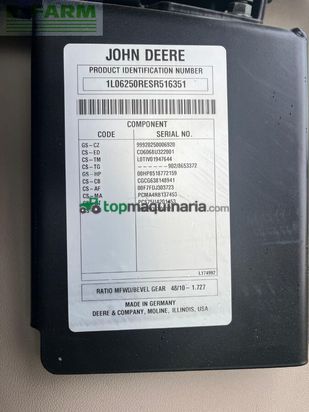 Tractor agrícola - John Deere - 6r250