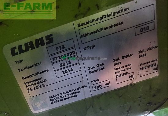 Cortacésped manual - Claas - disco 3200 f profil