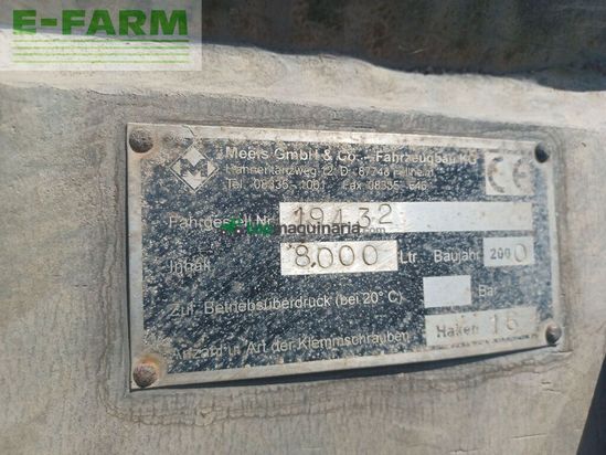 Cisterna -  - pumptankwagen 8000 liter wasserfass