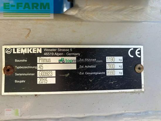 Atomizador - Lemken - primus 45