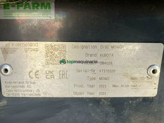 Cortacésped manual - Kubota - faucheuse dm 4028