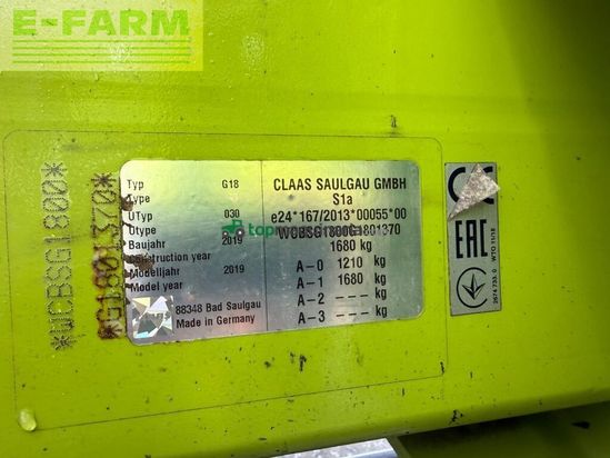 Henificador - Claas - liner 1900, 6-rad-fahrwerk