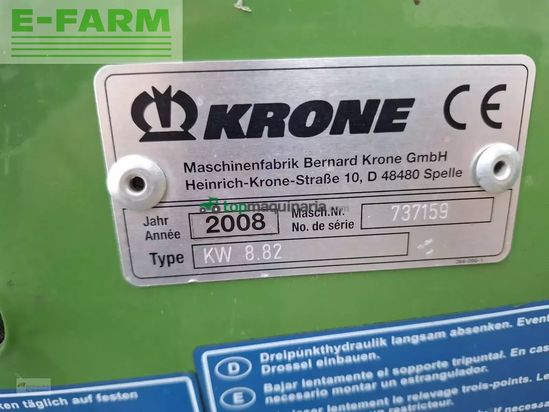 Henificador - Krone - kw 8.82