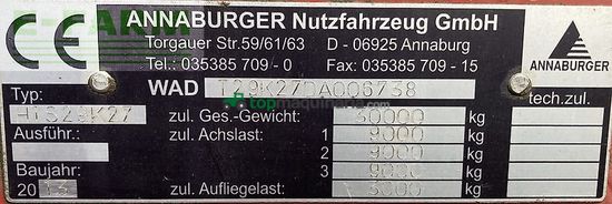 Cuba de purin - Annaburger - hts 29k.27 tridem - güllefass bj. 2013