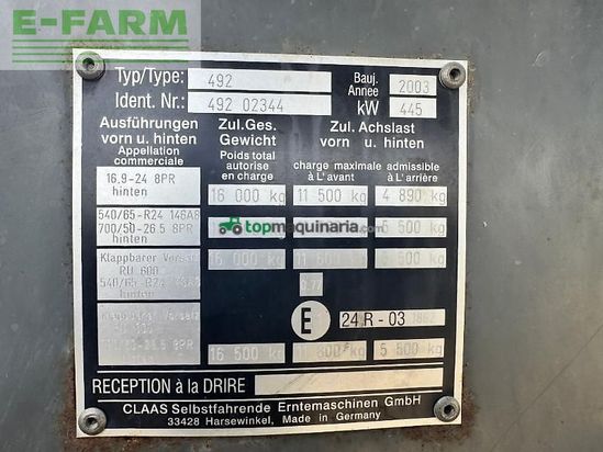 Cosechadora de Cereal - Claas - jaguar 900
