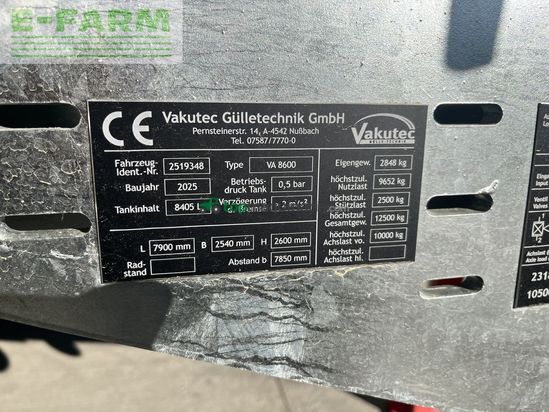 Cisterna - Vakutec - va 8600