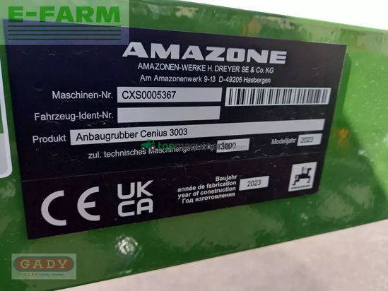 Cultivador - Amazone - cenius 3003 mulchgrubber