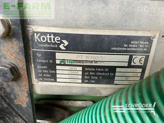 Cuba de purin - Kotte - pt 19300 | bomech farmer 15m
