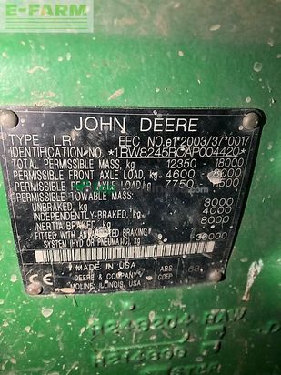 Tractor agrícola - John Deere - 8245r powr shift