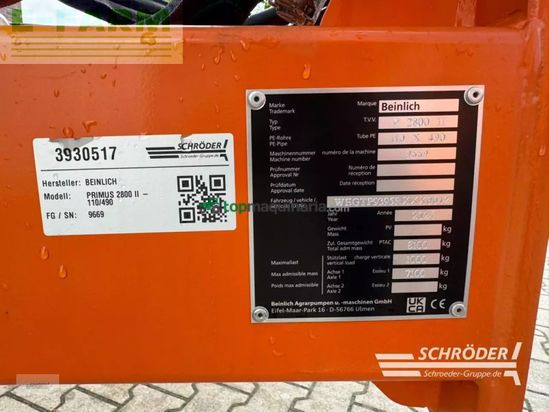 Riego - Beinlich - primus 2800 ii - 110/490