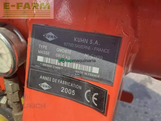 Cortacésped manual - Kuhn - gmd 802 lift control