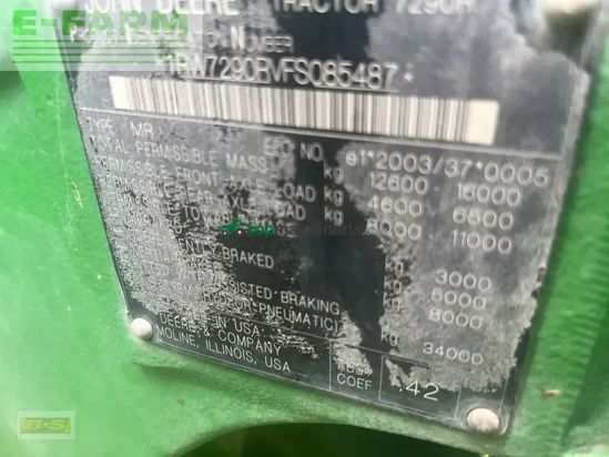 Tractor agrícola - John Deere - 7290r