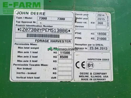 Cosechadora de Cereal - John Deere - 7380
