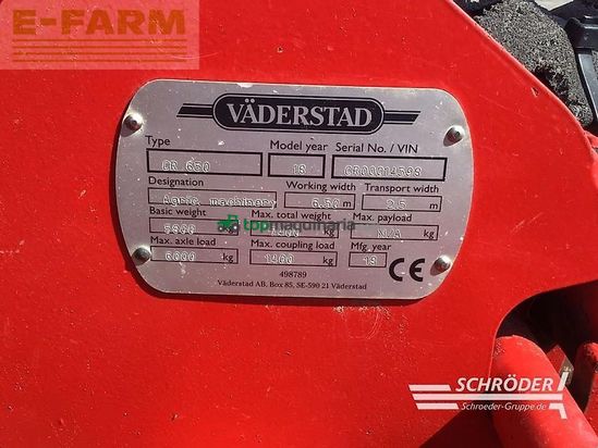 Grada de disco - Väderstad - carrier 650 classic / cross cutter