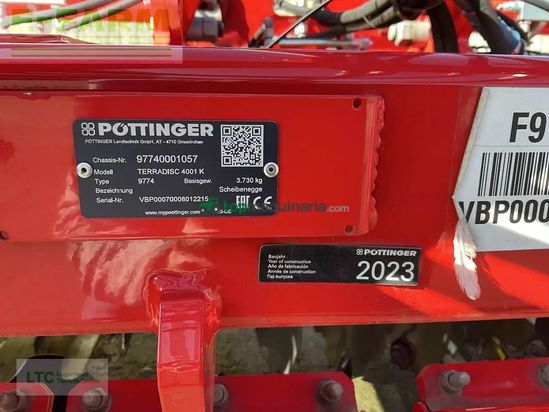 Grada rotativa - Pöttinger - terradisc 4001 k