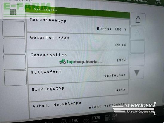 Empacadora gigant - Fendt - rotana 180 v xtra - 25 ms -