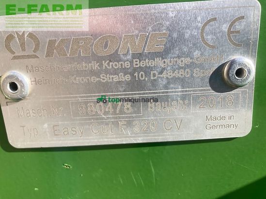 Cortacésped manual - Krone - ec b870 cv + f320cv tripple maaier