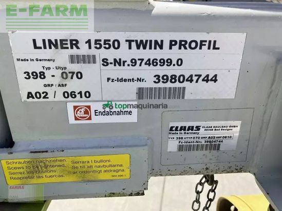 Rastrillo - Claas - liner 1550