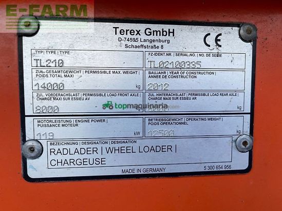 Minicargadora - Terex - tl 210