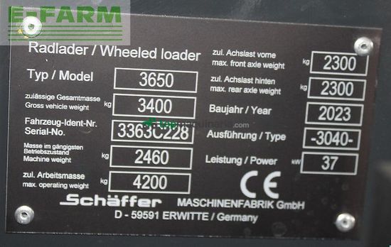 Minicargadora - Schaffer - 3650 black edition
