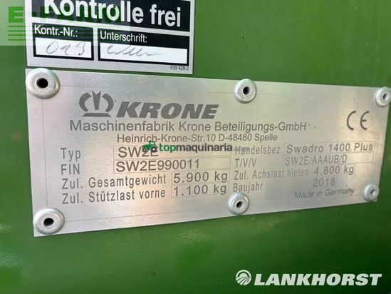 Rastrillo - Krone - swadro 1400 plus