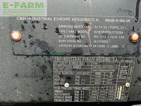 Tractor agrícola - New Holland - t 7.225 ac