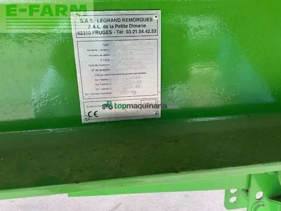 Remolqu agrícola - Legrand - porte palox