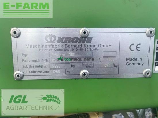Rastrillo - Krone - swadro 1010