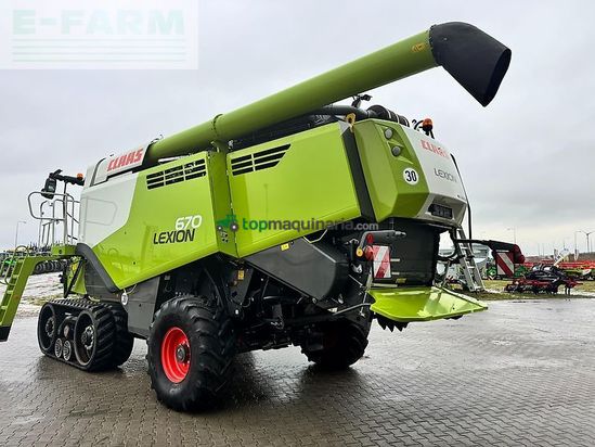 Cosechadora de Cereal - Claas - lexion 670 tt + v770