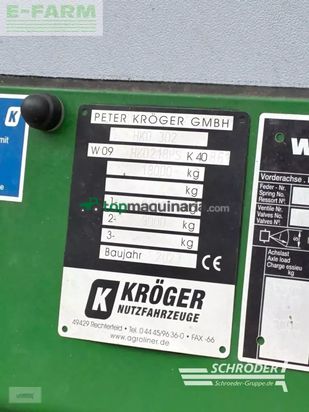 Remolqu agrícola - Kröger - hkd 302 | seitenbordwände als portal