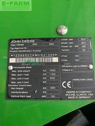 Cosechadora de Cereal - John Deere - 8600