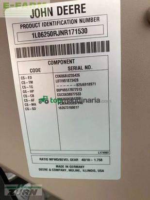 Tractor agrícola - John Deere - 6r250