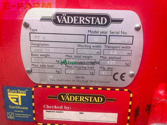 Sembradora monograno mecanica - Väderstad - tempo tpt 6