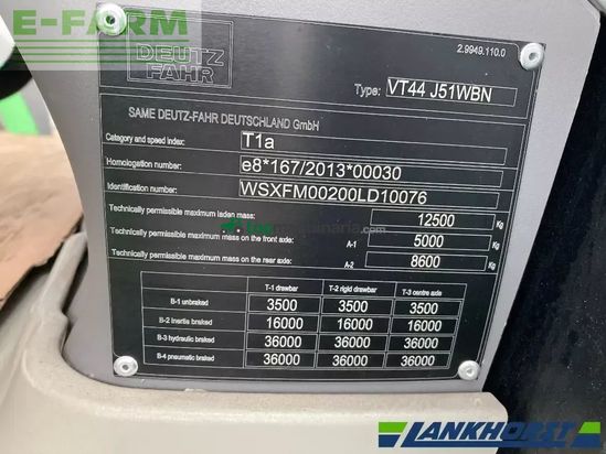 Tractor agrícola - Deutz-Fahr - 6160 ttv green-warrior