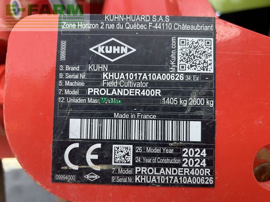 Cultivador - Kuhn - prolander 400r