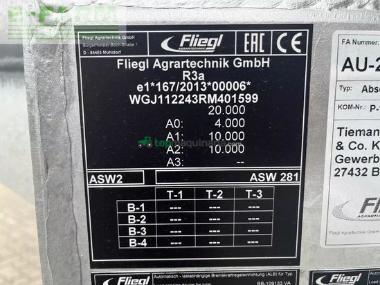 Remolqu agrícola - Fliegl - asw281